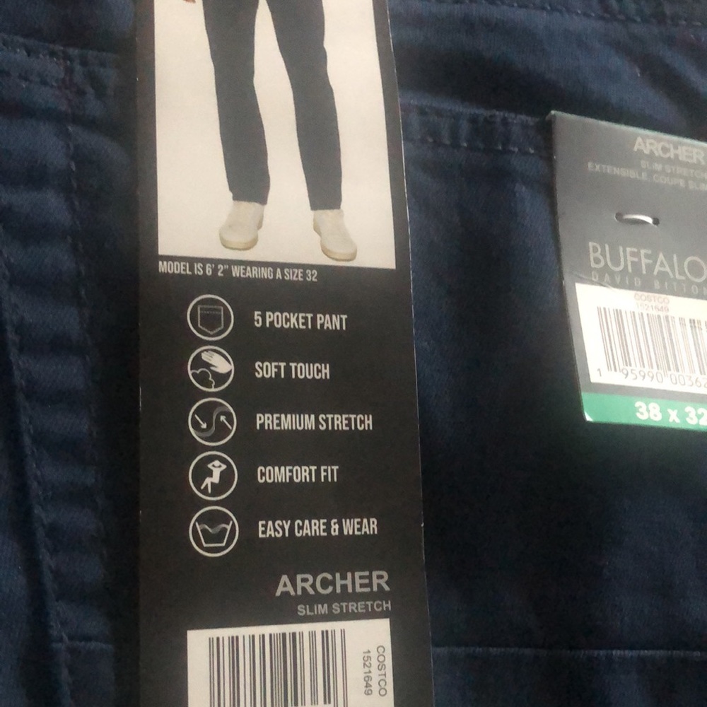 COPY - Buffalo David Bitton slim stretch pants 38/32 - Picture 3 of 3